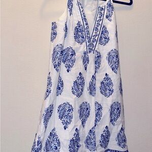 Tommy Bahama women’s white blue floral boho beach coastal nautical vacation S